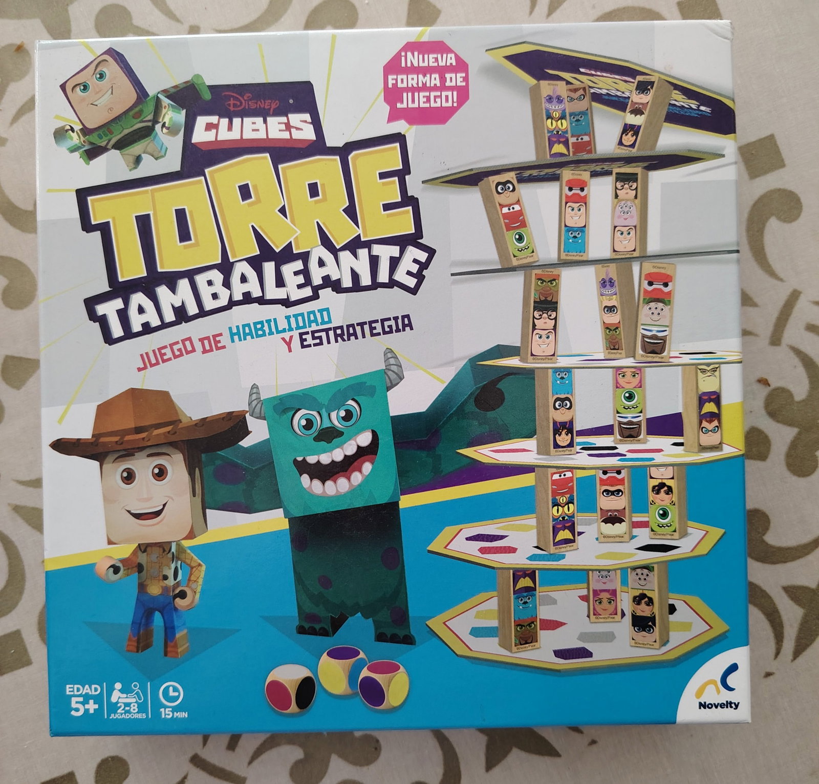 Juego de Mesa Torre Tambaleante Disney Cubes - Como Nuevo