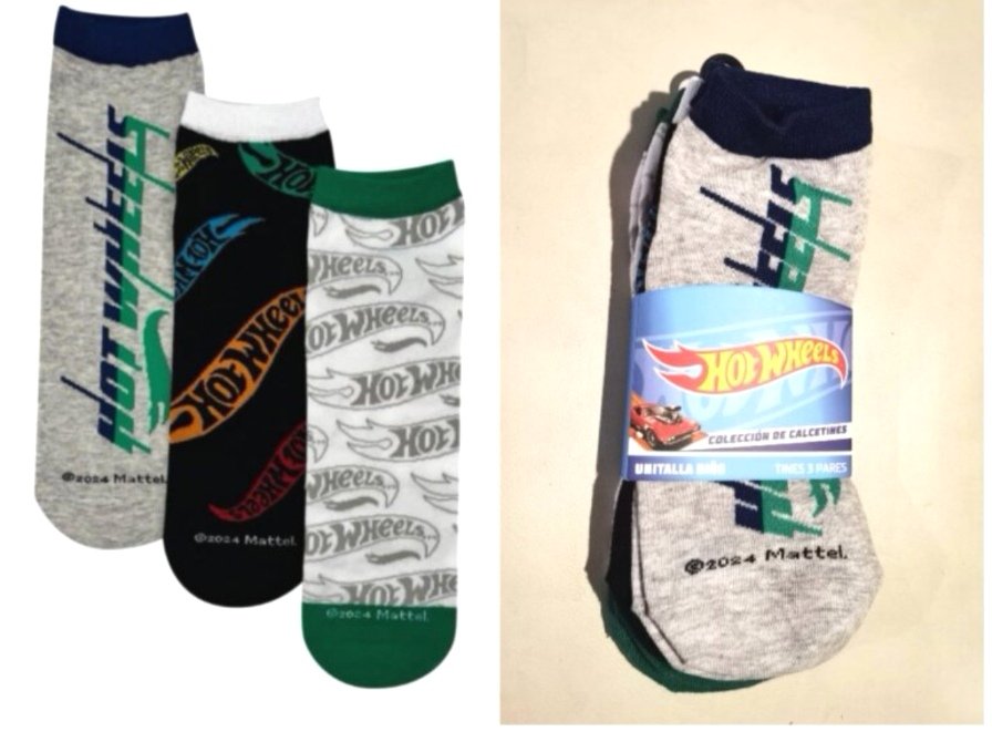 3pack Calcetines Niño Hot Wheels 