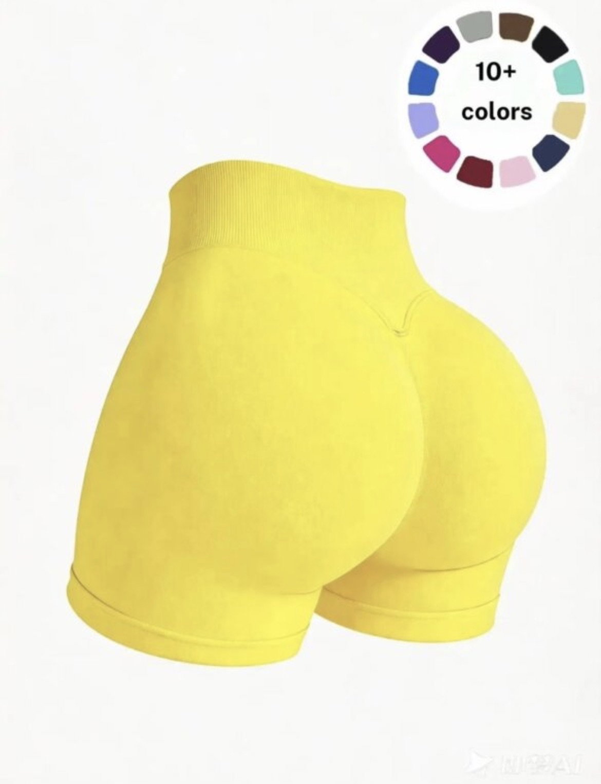 Short deportivo amarillo efecto push up talla S
