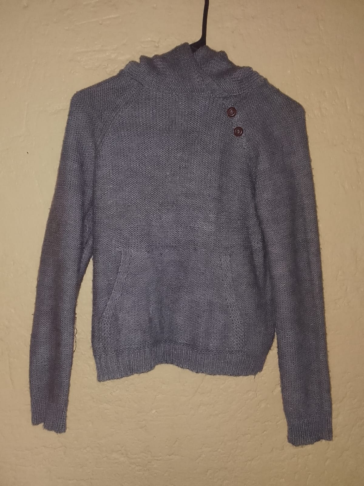 Suéter gris con gorro para niño talla 10 marca Optima