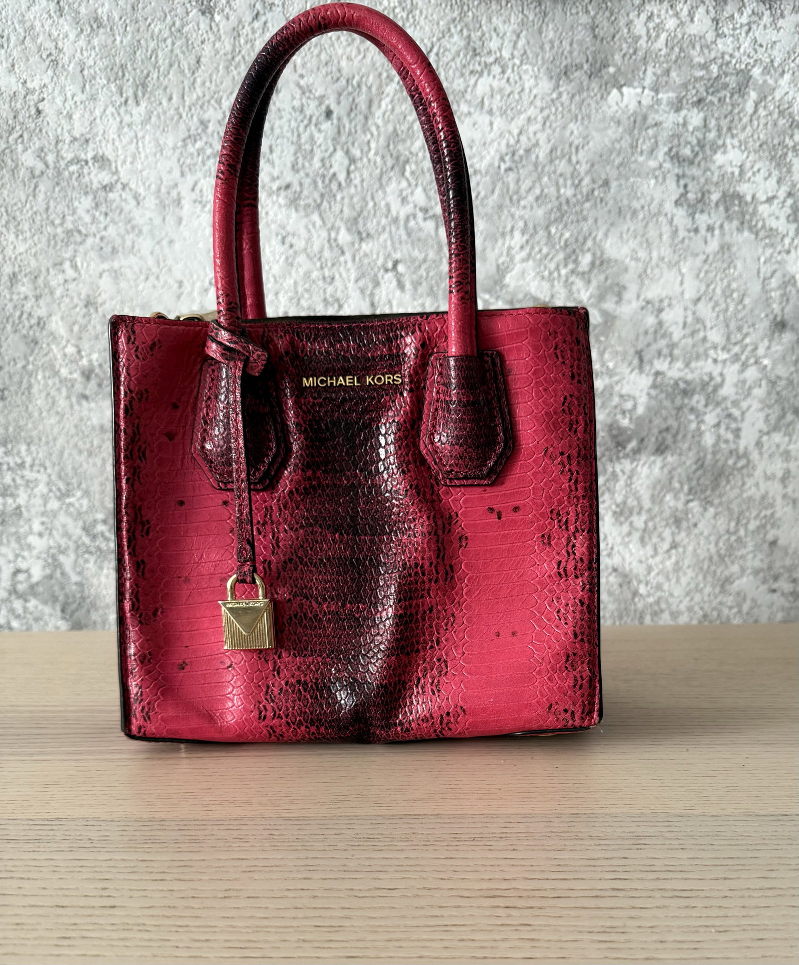 Bolsa de coleccione piel pitón auténtica Michael Kors