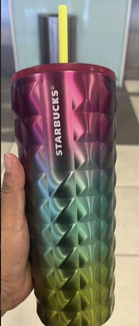 Vaso Starbucks Edición Pride EUA Metálico Nuevo