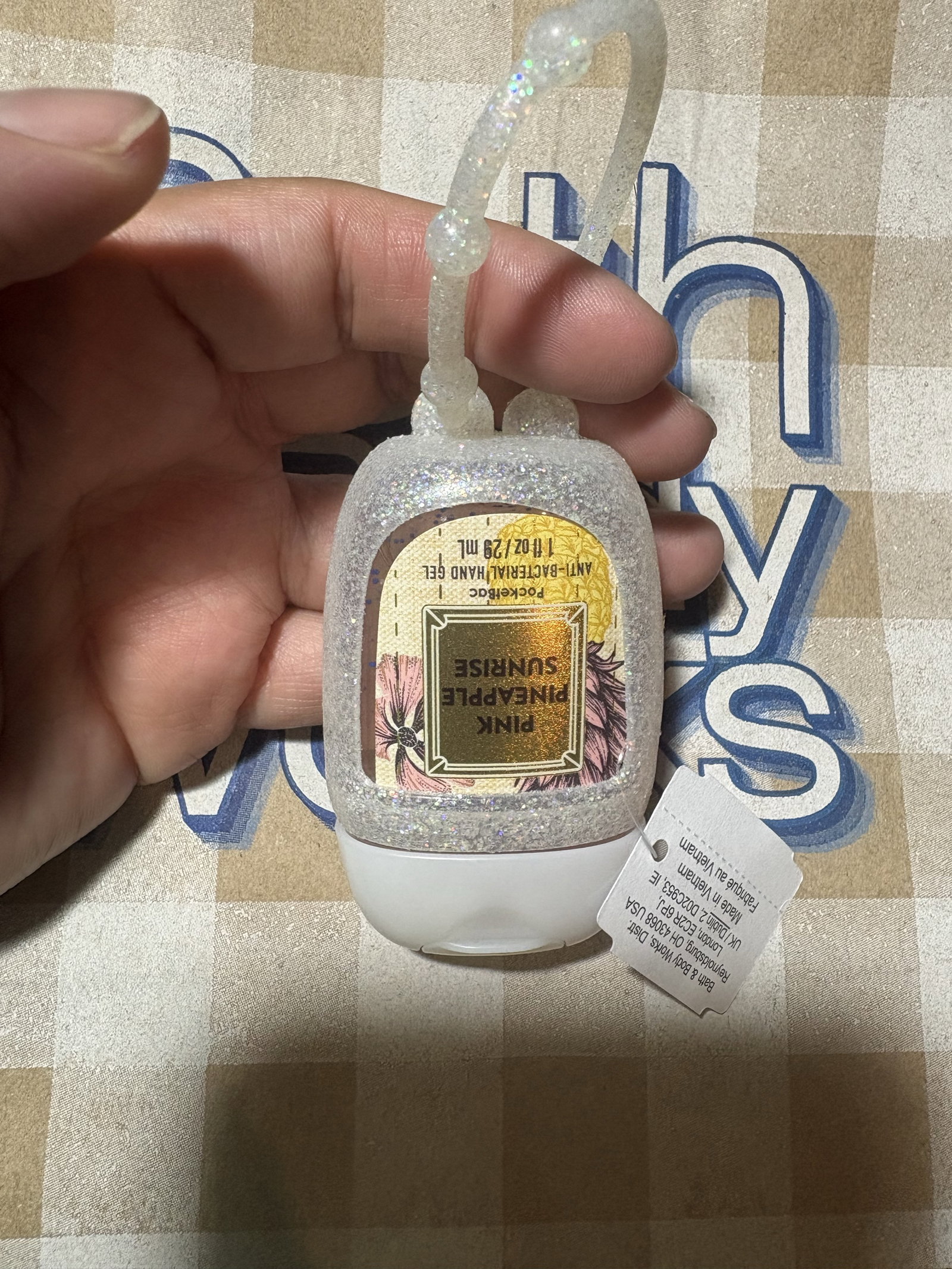 Holder Sencillo Blanco con Glitter - Bath and Body Works