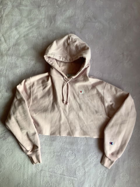 Sudadera Crop Champion Rosa Claro Talla L
