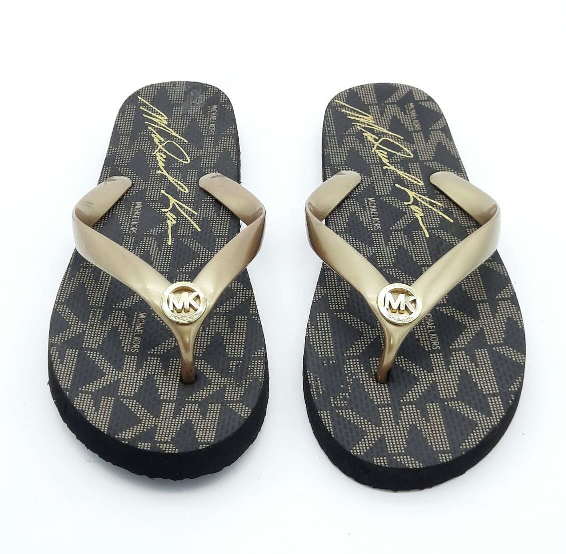 Chanclas Michael Kors Originales Color Café/Negro Talla 8 MX 11 US