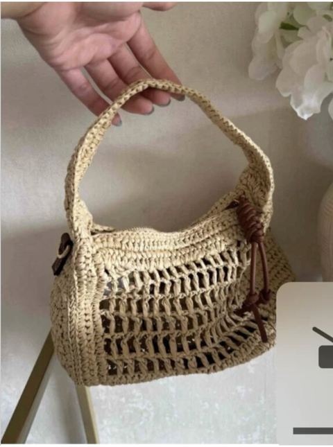 Mini bolso de rafia H&M como nuevo