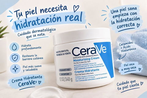 Crema Hidratante CeraVe 340g para Piel Seca