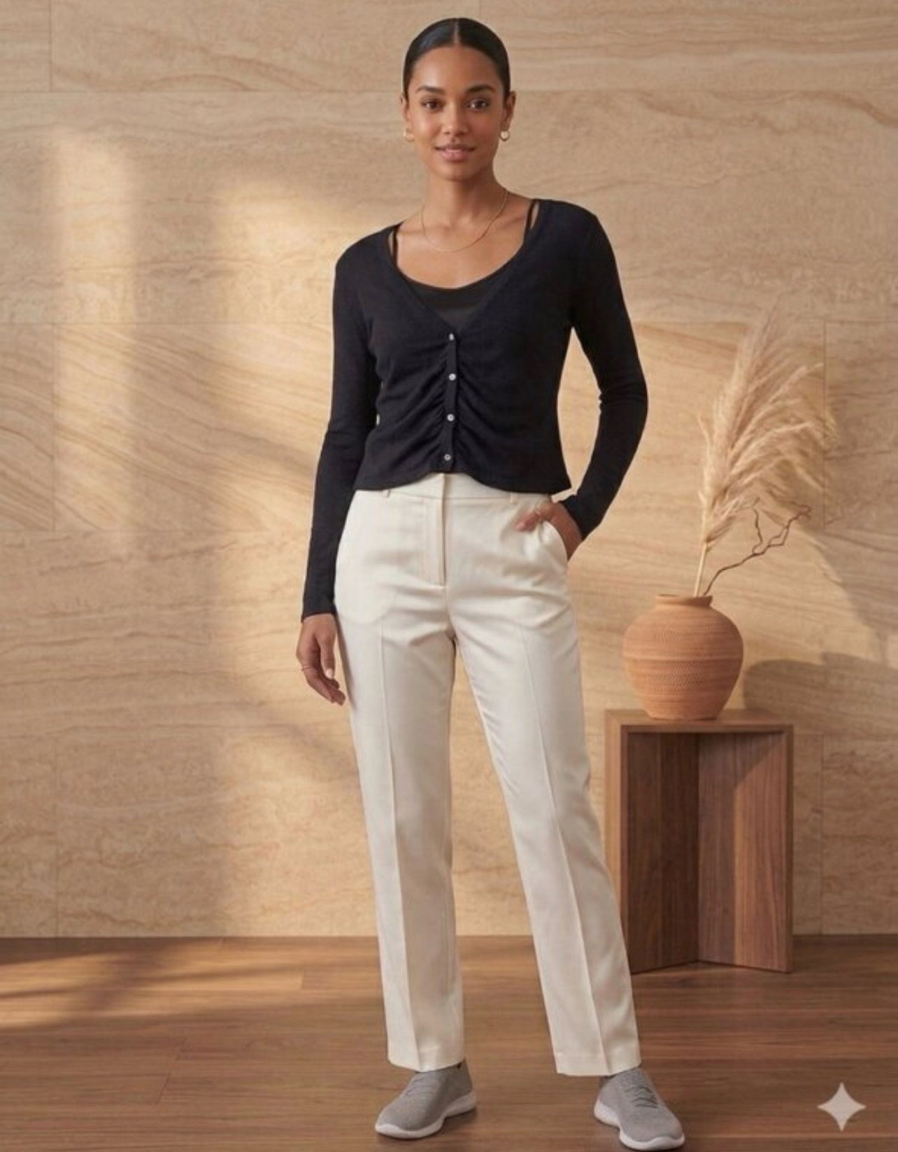 Suéter negro tipo blusa de Zara a estrenar talla L
