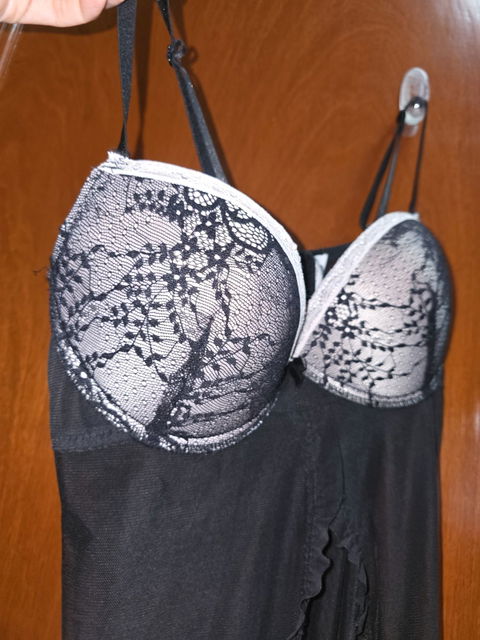 Baby doll negro transparente Carnival 38B