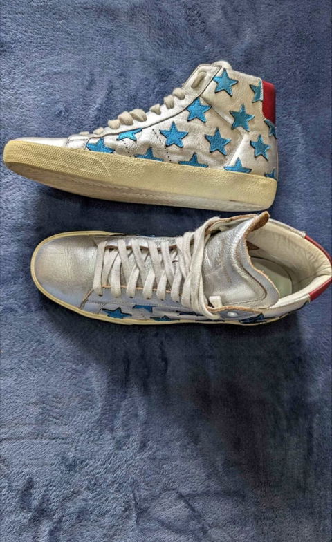 Tenis Saint Laurent originales talla 39 con estrellas azules
